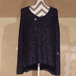 COPY - Studio Y Navy Sequin Sweater